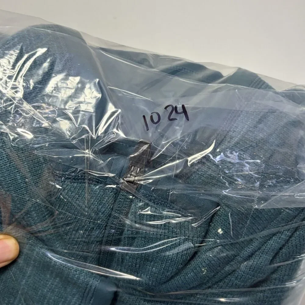Men's UnTuckIt Kezoh Quarter Zip Fleece Pullover Men Size Large Teal Green